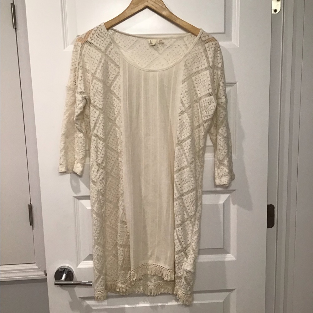 Roxy Cream Swim Cover up Dress - M